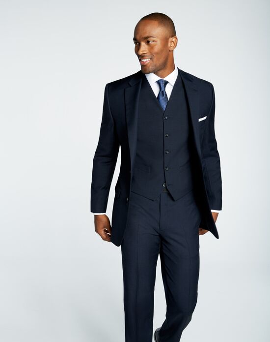 Men&#39;s Wearhouse Pronto Uomo Platinum® Navy Suit Wedding Tuxedo | The Knot