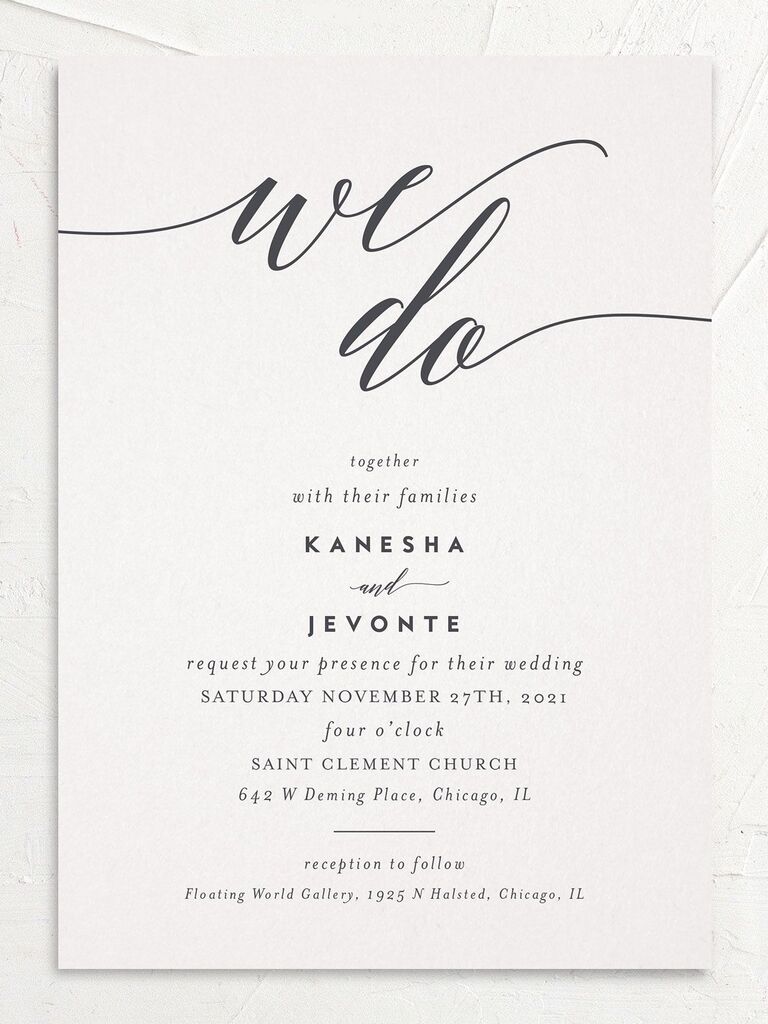 Invitation wording wedding sample Wedding Invitation