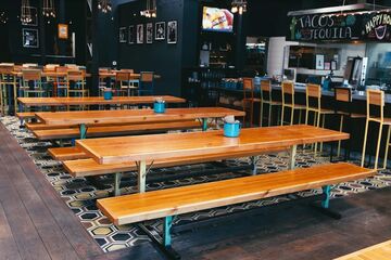 Petty Cash Taqueria & Bar - Communal Picnic Tables - Private Room - Los Angeles, CA - Hero Main