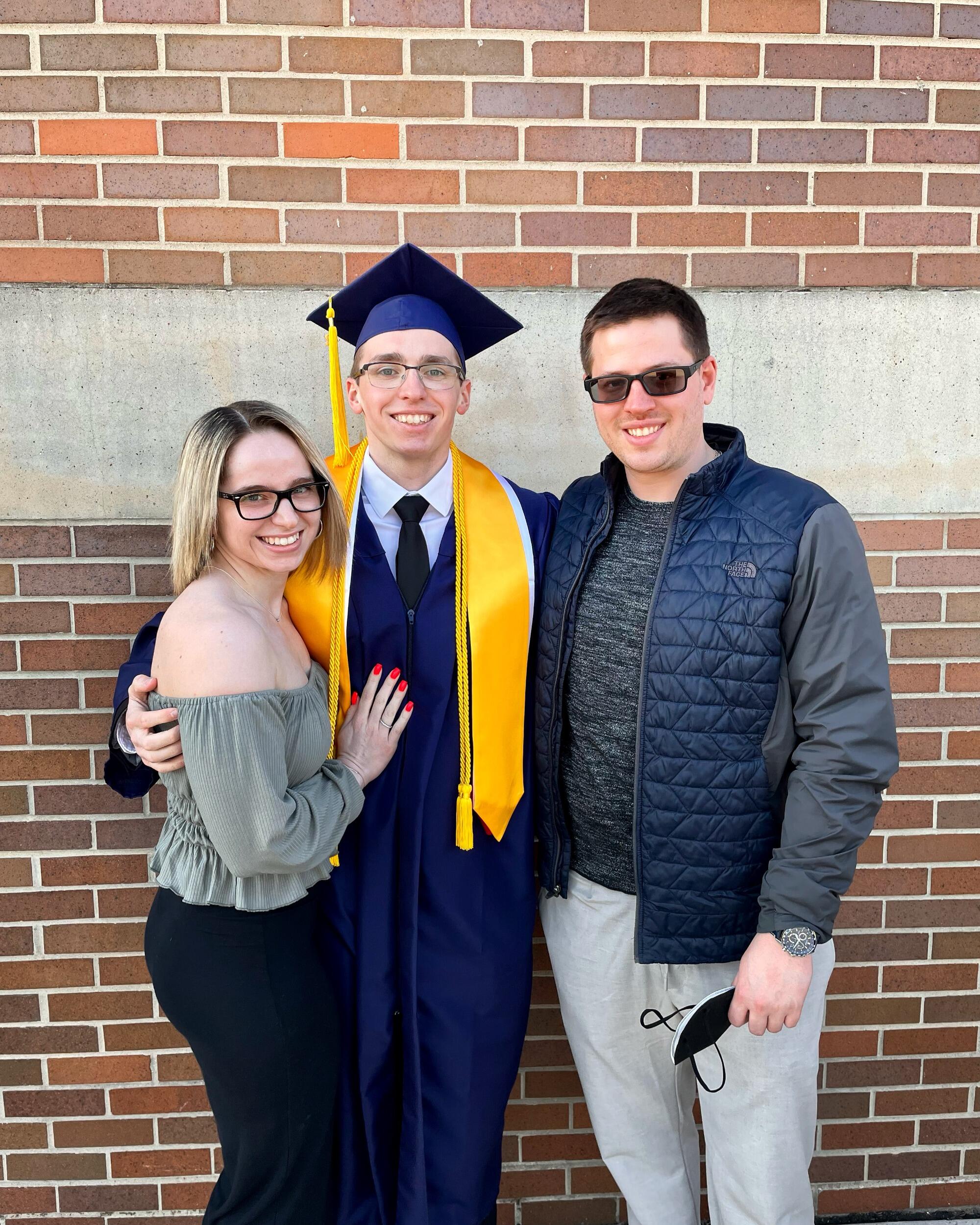 Daniel and Elizabeth celebrated her brother, John, graduating college!