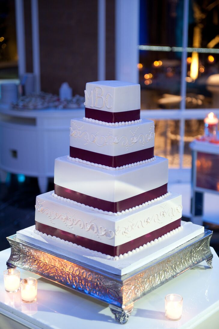 Traditional Square Cut Wedding Cake