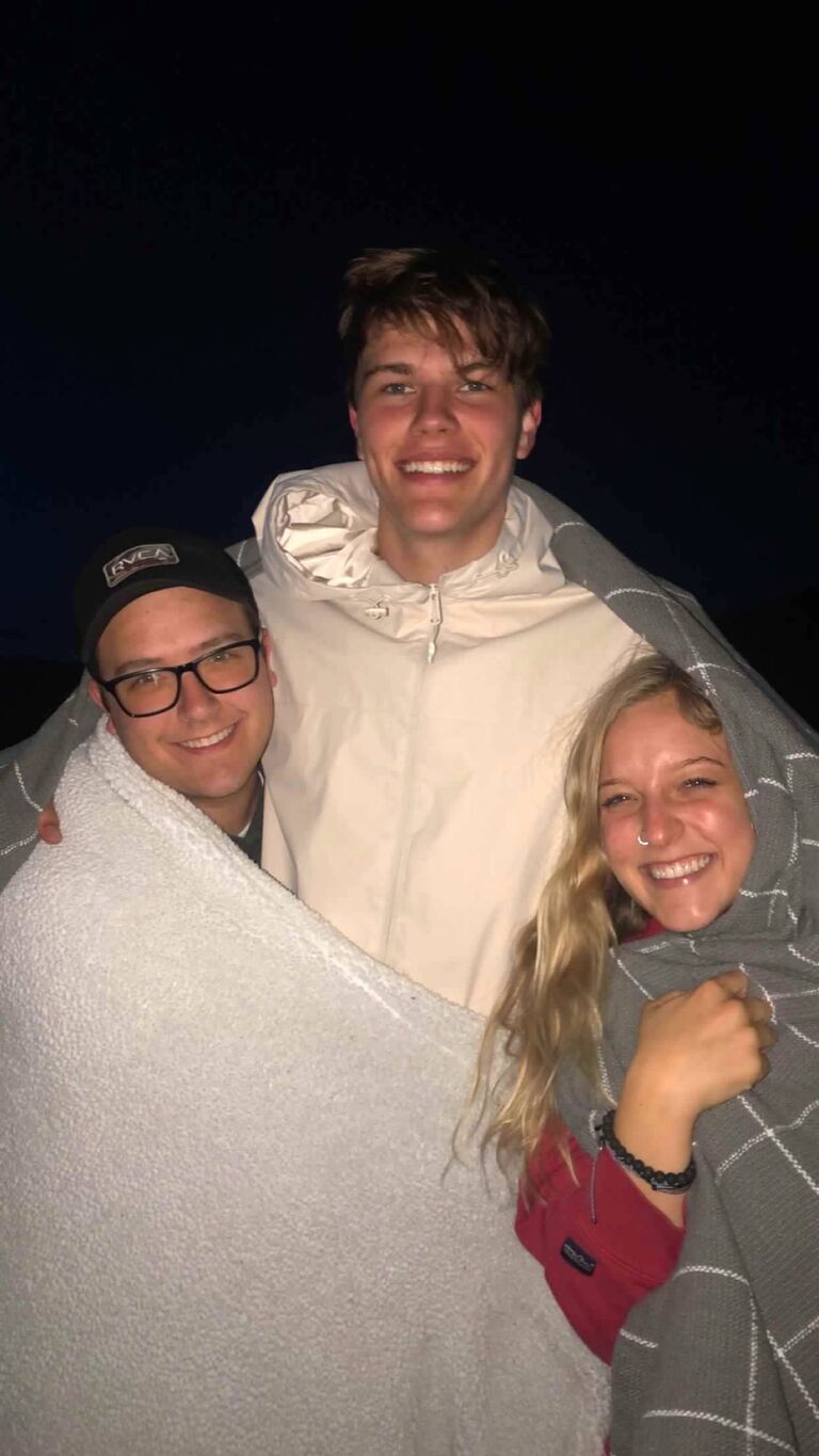 Nate and Hannah met through mutual friends during their freshman year right before students were sent home for Covid-19. 

-- We assumed we never would see each other again and would possibly stay in touch over the summer, but not extensively (we were definitely wrong).