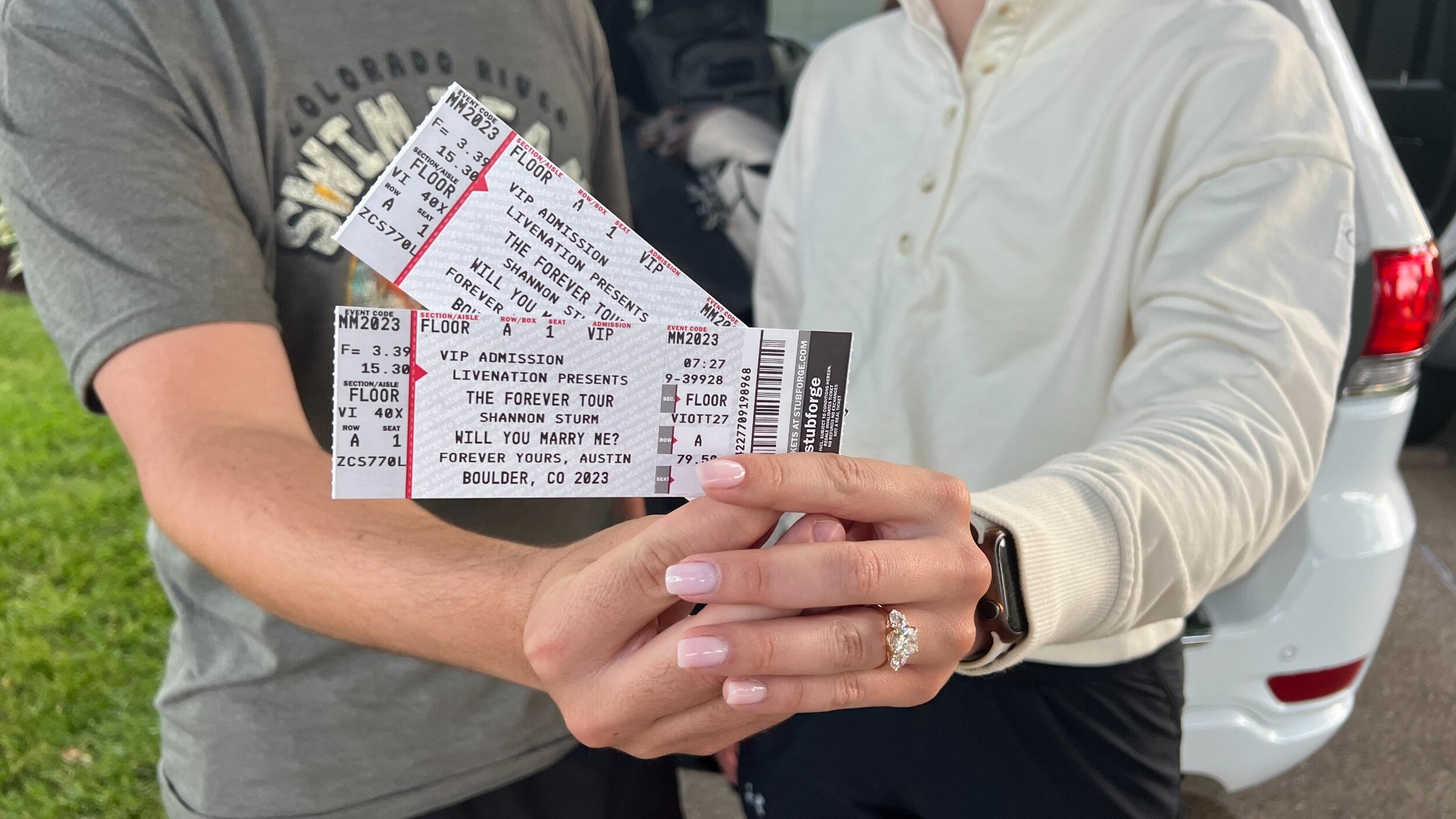 Coming back home to family to celebrate our engagement! Here we are showing off the goods :)