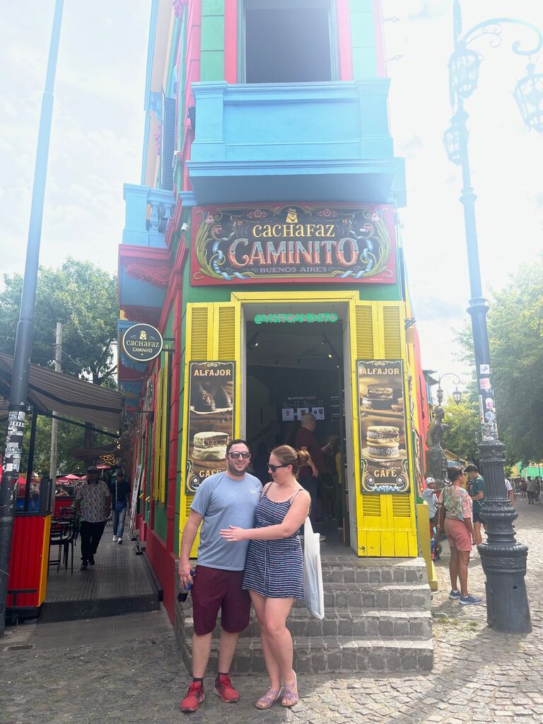 Chris and Emily visited Buenos Aires together for the first time, and Chris learned his first word in Spanish- "helado"