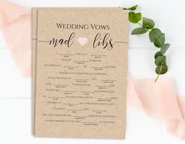 Wedding Vow Mad Libs Editable Templates