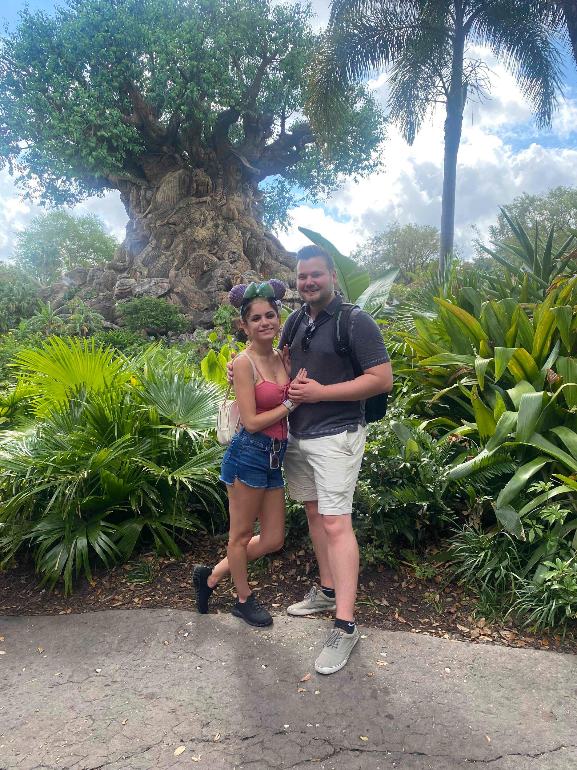 At the happiest place on earth! Although we were a day late for Kayla's sister's happiness, due to Kayla and Kyle promising her she would see Disney decorated for fall...... They literaly Decorated for Christmas over night. SORRY CHRISTINA. 