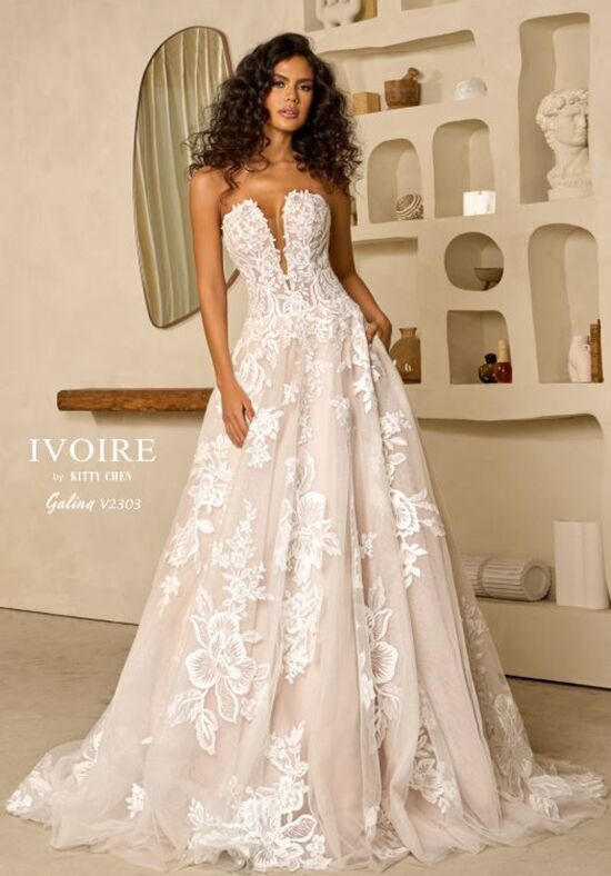 Galina strapless wedding outlet dress