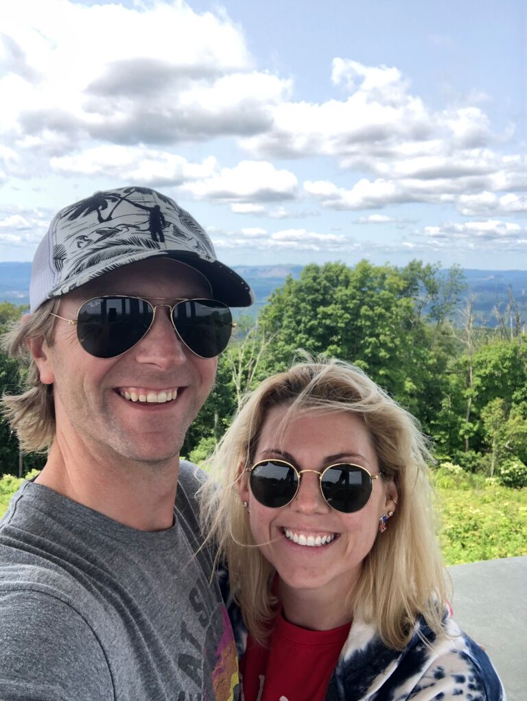 Our first road trip to Asheville, NC. This picture was taken right before we thought we might drive off the side of a mountain. Craig learned Jen has absolutely no sense of direction. Jen knew Craig would always keep her safe ;)