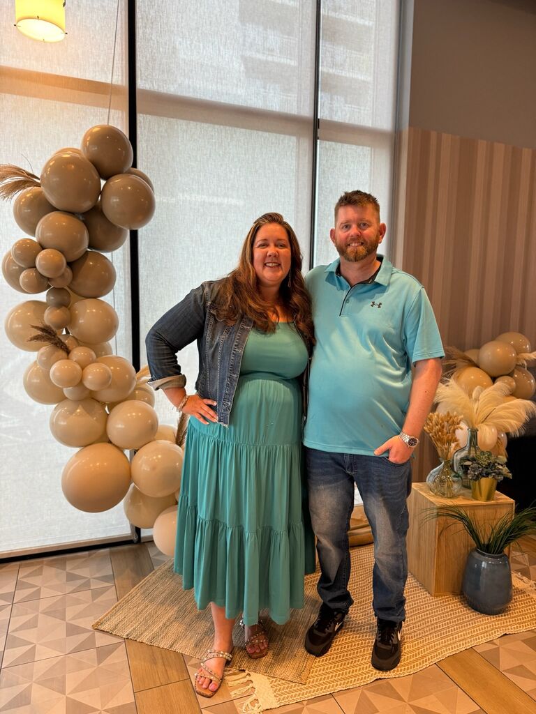 Celebrating our birthdays and engagement with friends. 