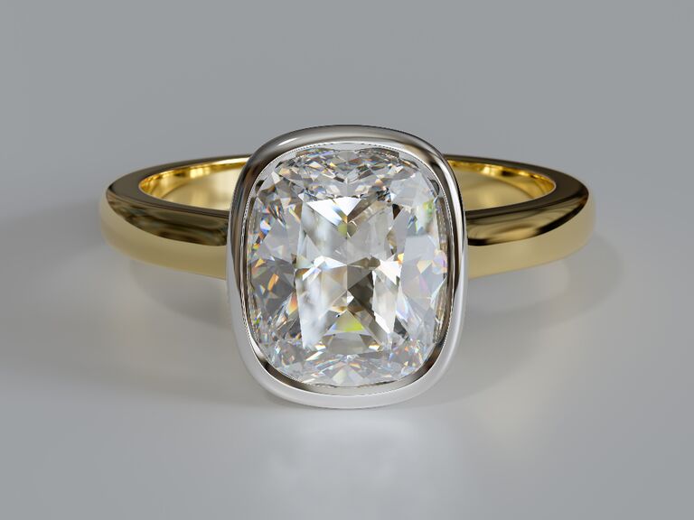 Diamond ring without on sale prongs