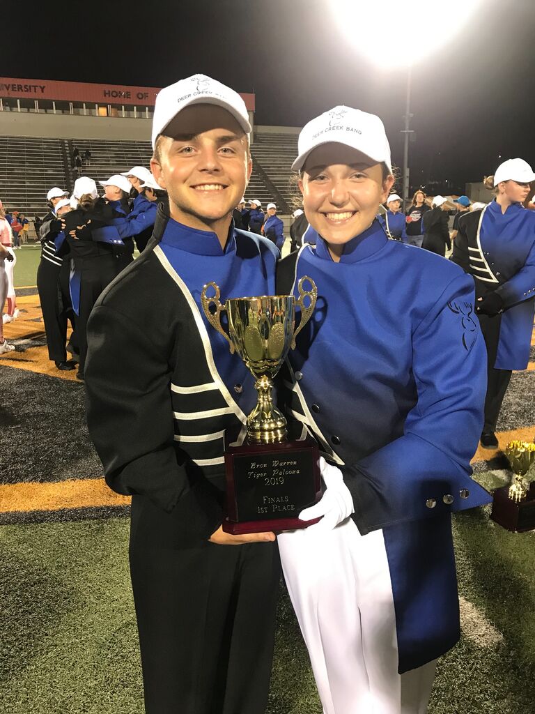Finished first place at Tigerpalooza as Drum Captain and Drum Major
