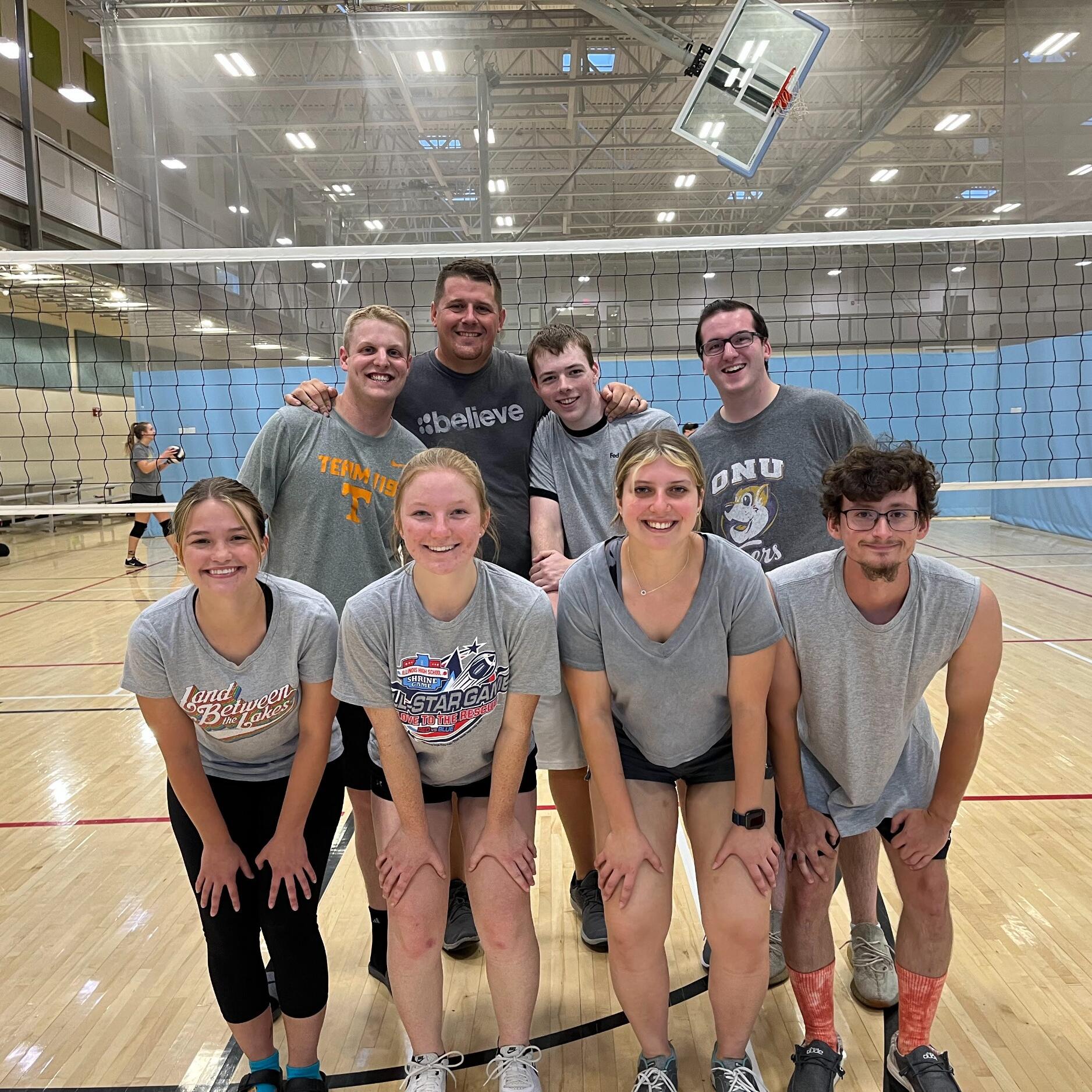 Josh and Gracie played in a volleyball league in the fall!