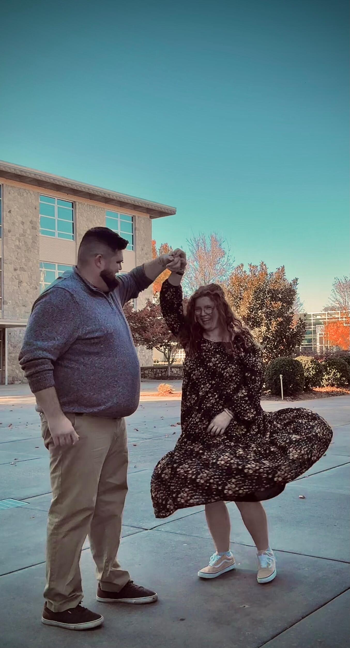 Their first wedding date together (and NOT them getting married).