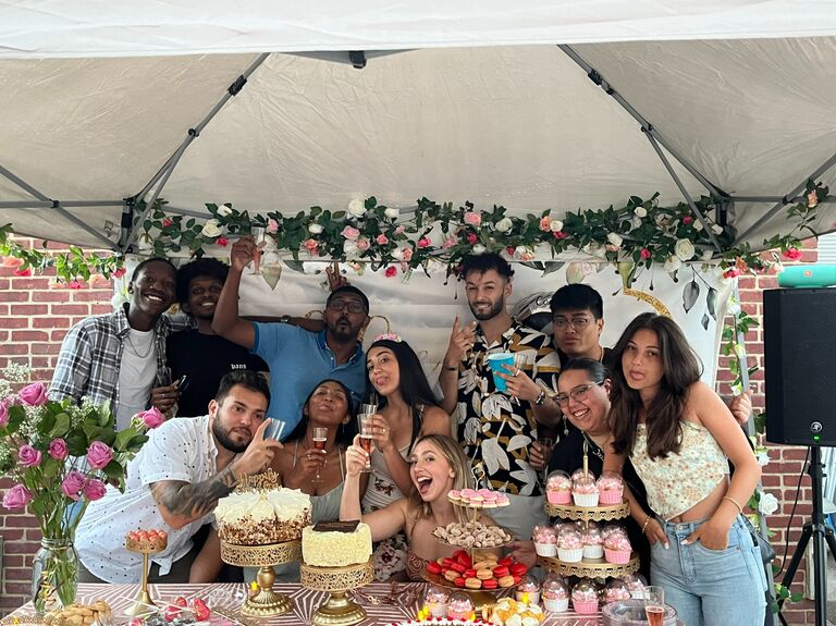Celebrating with some close friends