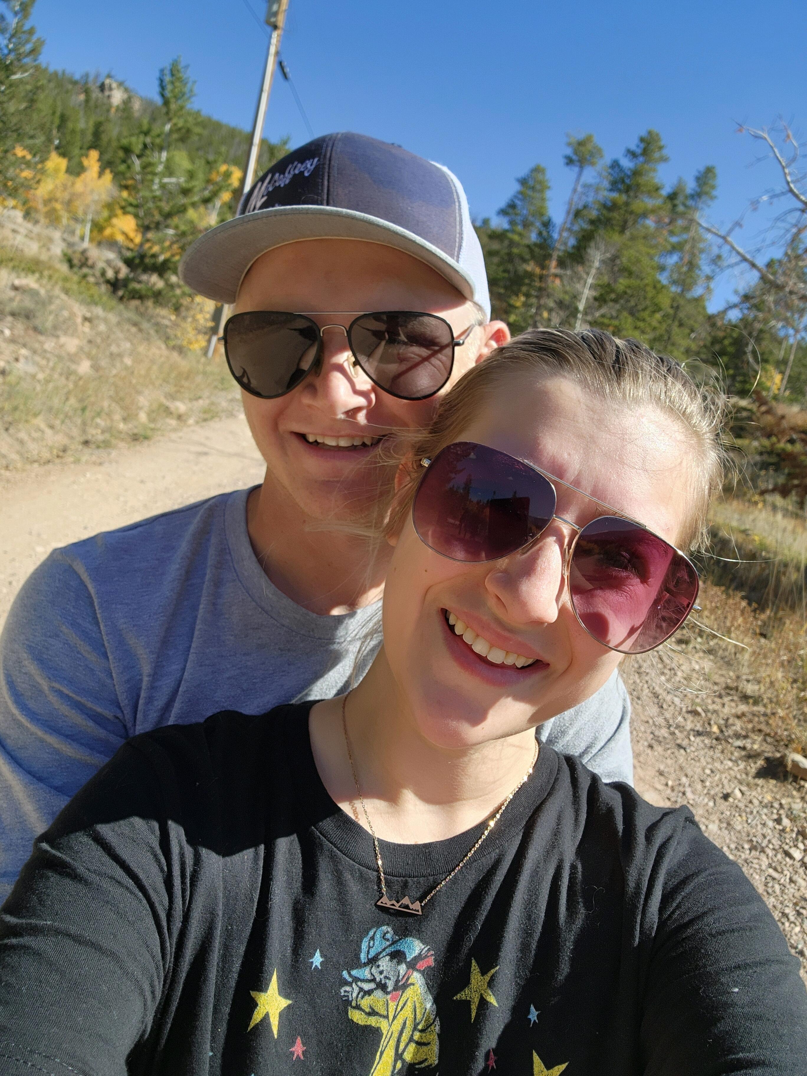 The last picture Hunter & Ash took as boyfriend and girlfriend (If you look closely, you can see the oblivion on Ash's face not knowing a ring was waiting for her after this hike!)