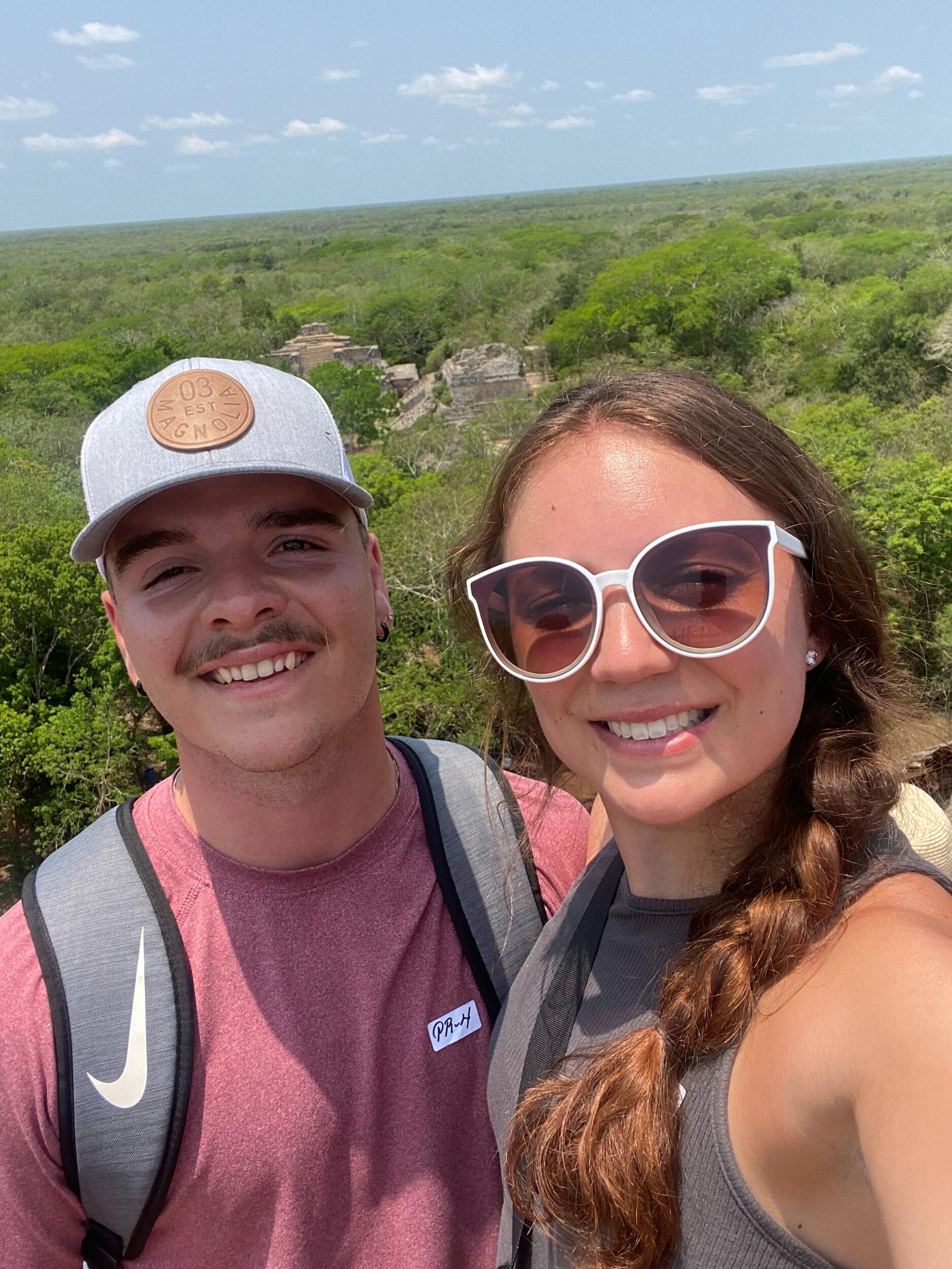 Family vacation with his side of the family in Mexico.