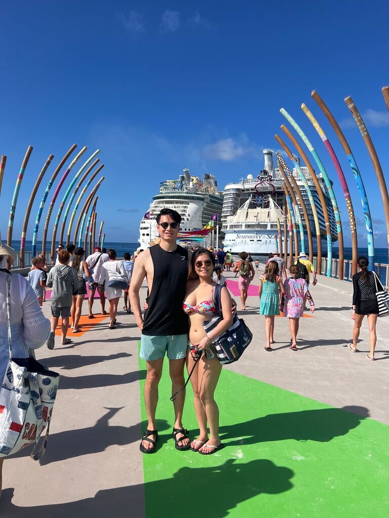 Our first cruise trip together. This was to celebrate our 4th anniversary.
