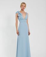 Mac Duggal Pink Pleated Charmeuse Strapless Tiered Ruffle Gown Bridesmaid  Dress | The Knot
