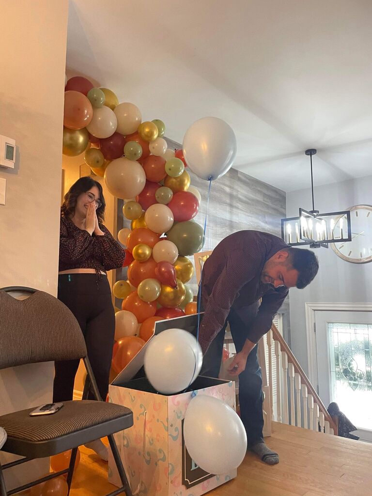 We announce to friends and family that we're having a baby boy!
