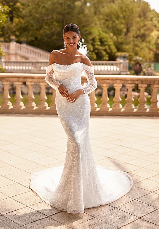 prom dresses lace Spaghetti Strap Lace Long Prom Dresses Lace-Up Back FD1265B – Viniodress main image 1
