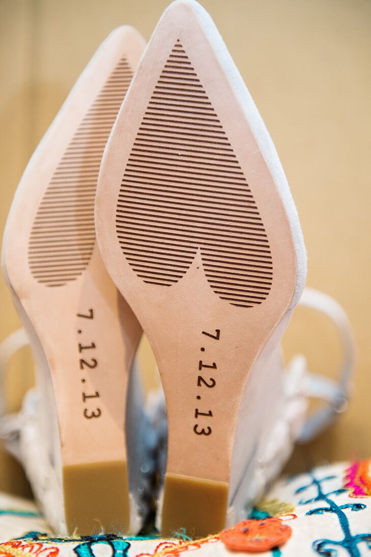 engraved wedding shoes