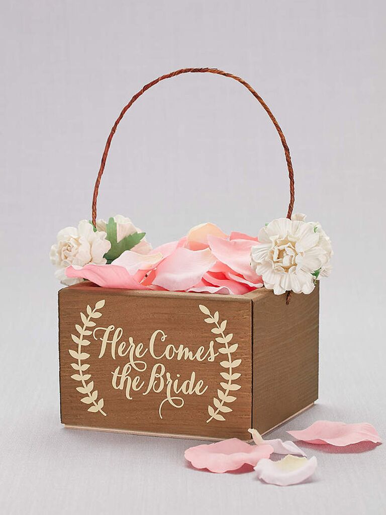 rattan flower girl basket