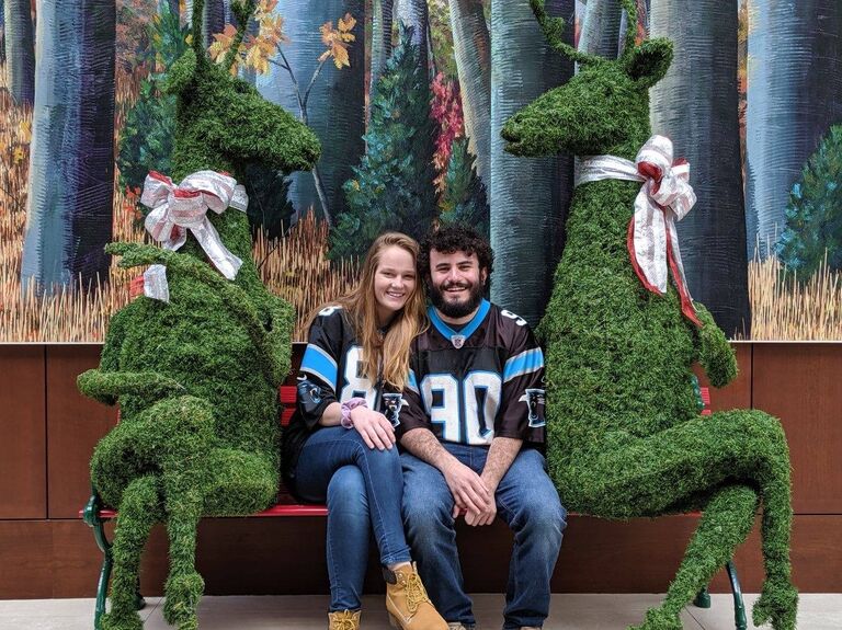 Our first Carolina Panthers football game together.