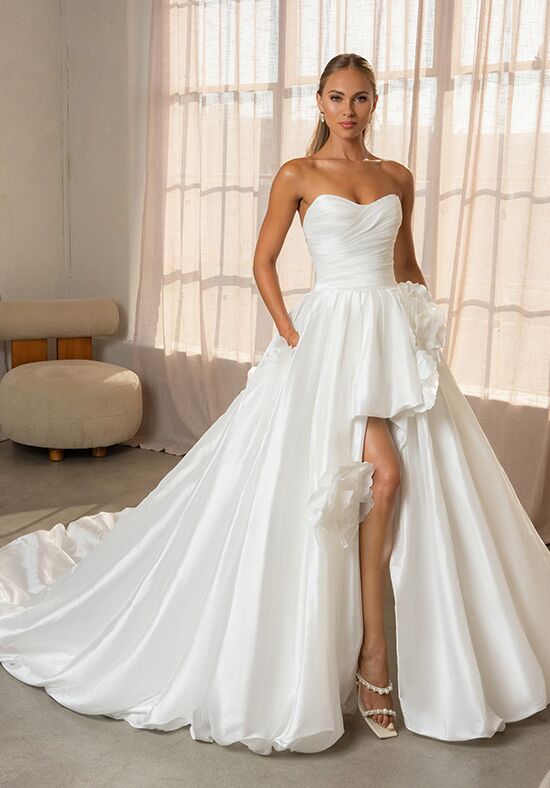 chinese dress ladies Simple Taffeta A-line Spaghetti Straps Beach Wedding Dresses, Bridal Gown,  MW661