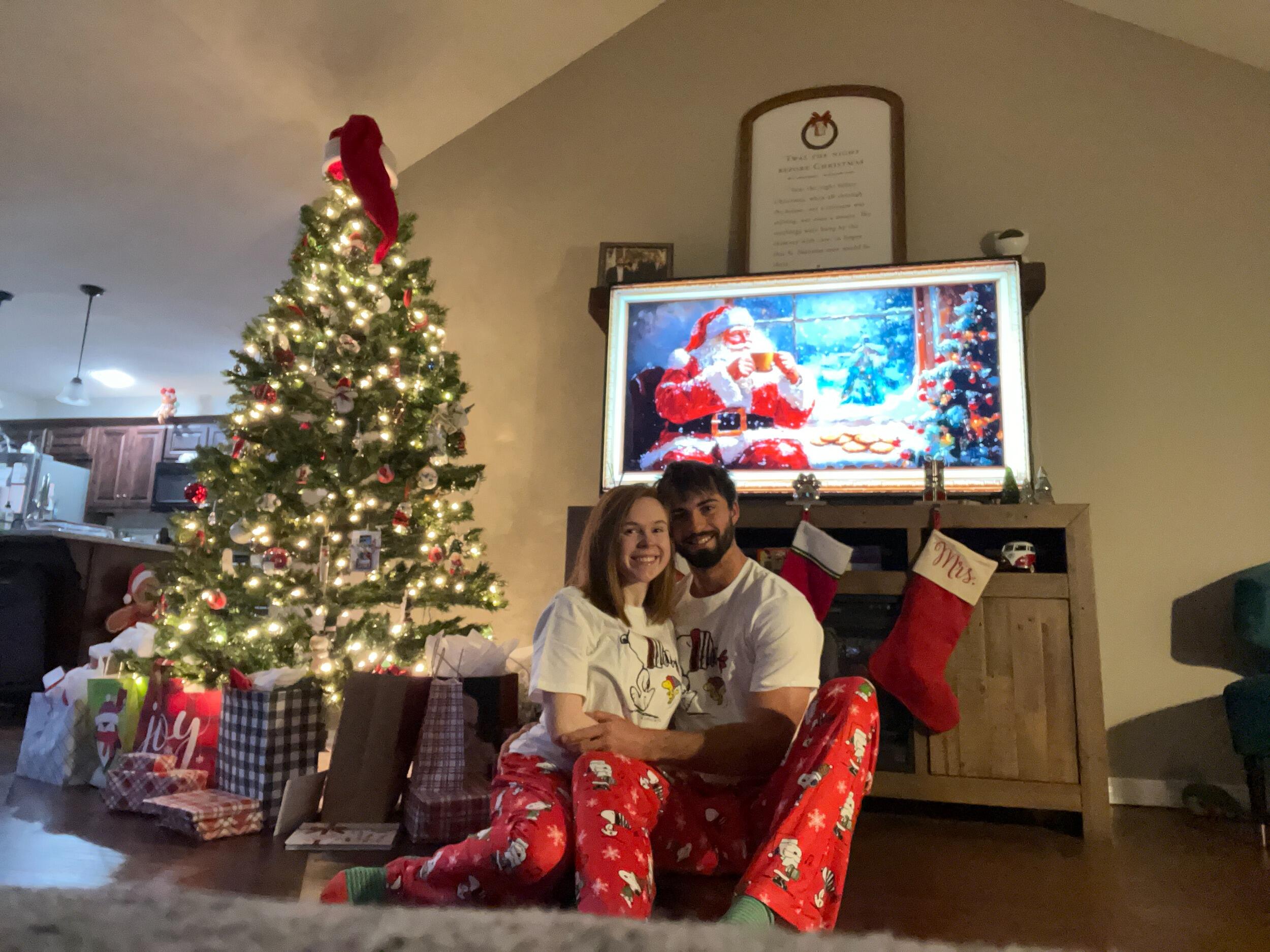 Michael and Bailey celebrating their second Christmas together!