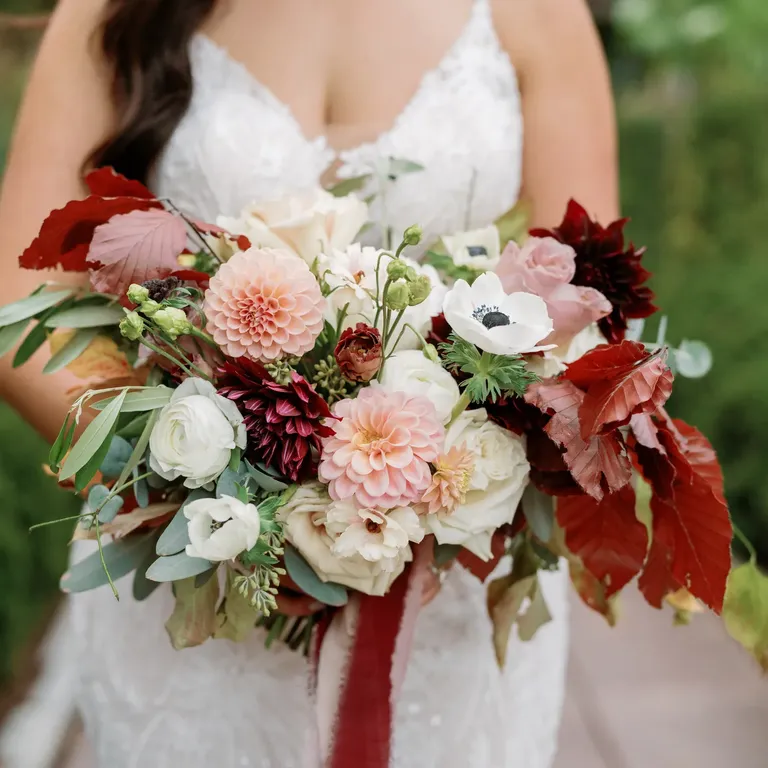 Fall florals wedding bouqet