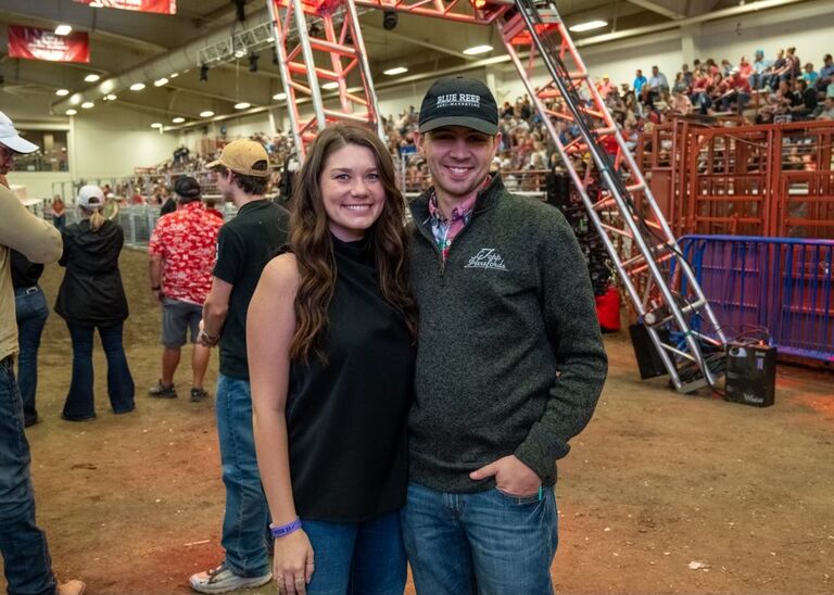 Justin judged Beef Showmanship at the Aksarben Stock Show and Sophia came to support!
