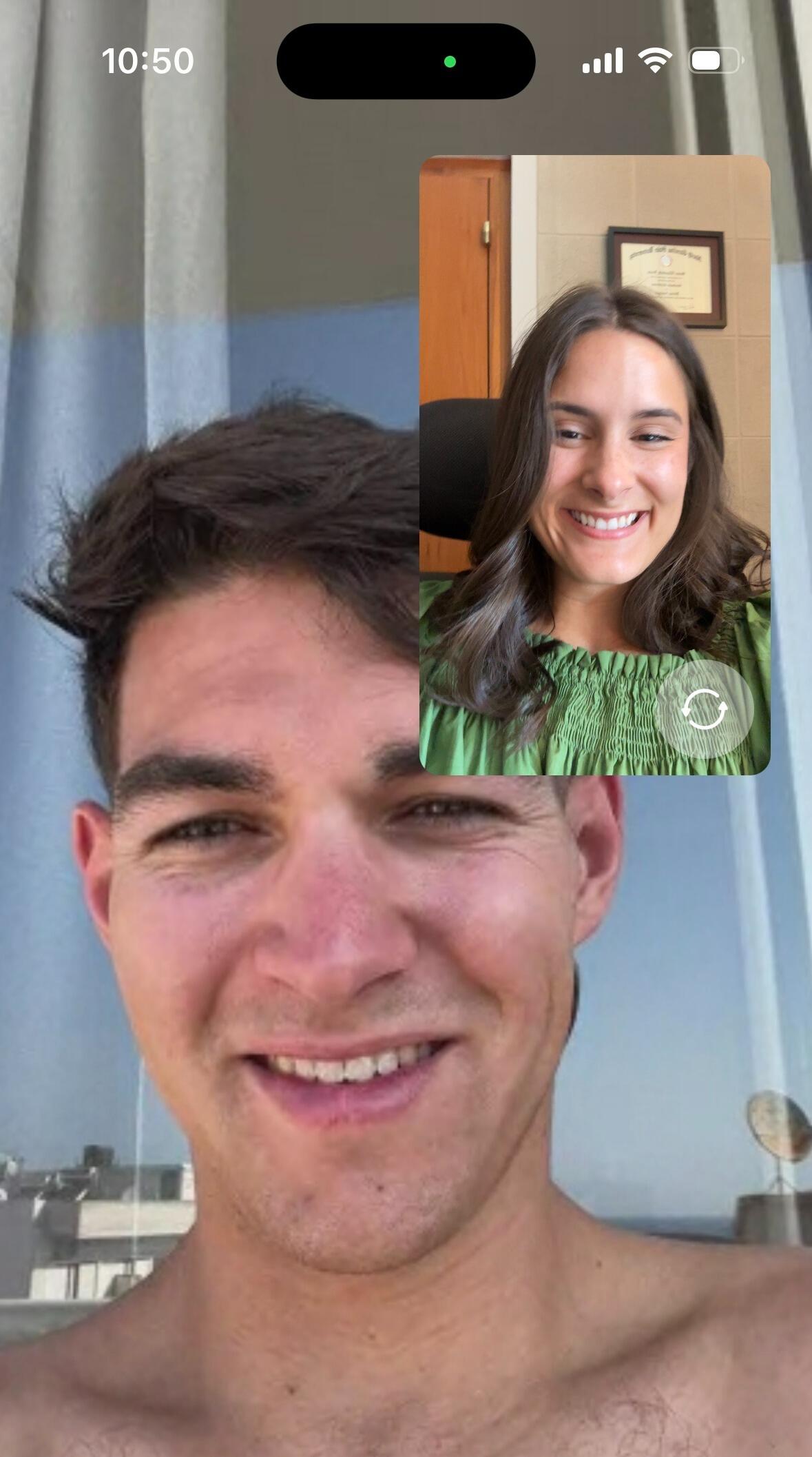 Facetime calls from overseas while Austin was deployed on the USS WASP