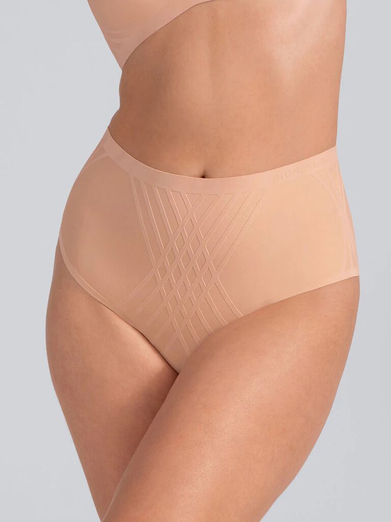 Tan Nude Mid-Rise Cotton Brief Underwear for Women