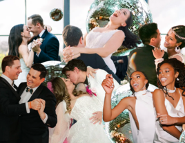 A collage of couple's first dance at their wedding