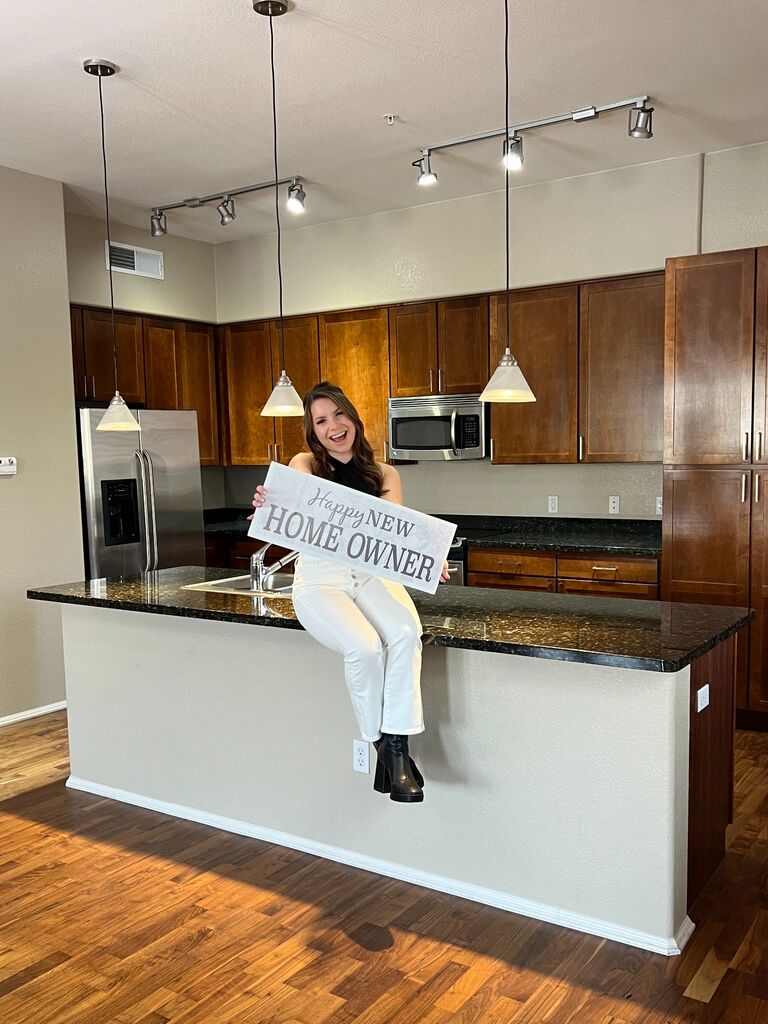 Emily closed on a house to start building a home together. There has been nothing more priceless than hosting loved ones at our place!
