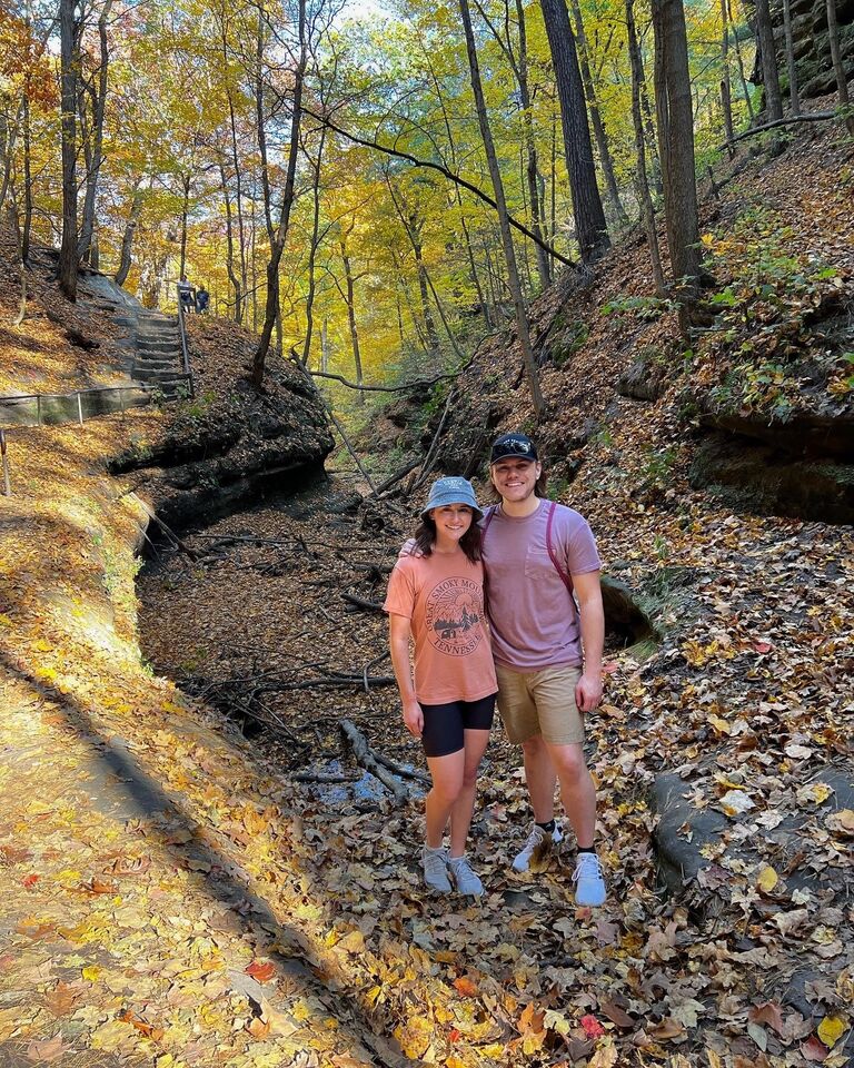 The day we got engaged at Starved Rock
