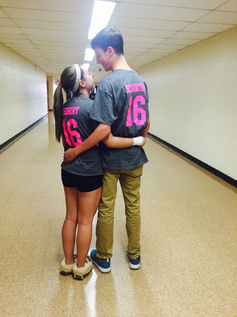 Colin always supported Amber at her Volleyball games!
