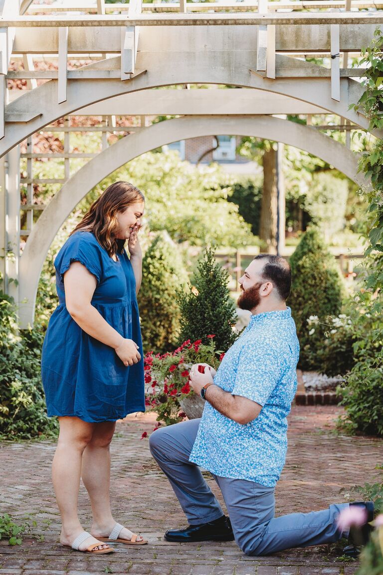 Jeremy pulled off the ultimate surprise by telling Katie that her sister won a giveaway on Instagram for a free family photography session. It turned into our engagement session at Franklin Park Conservatory. 