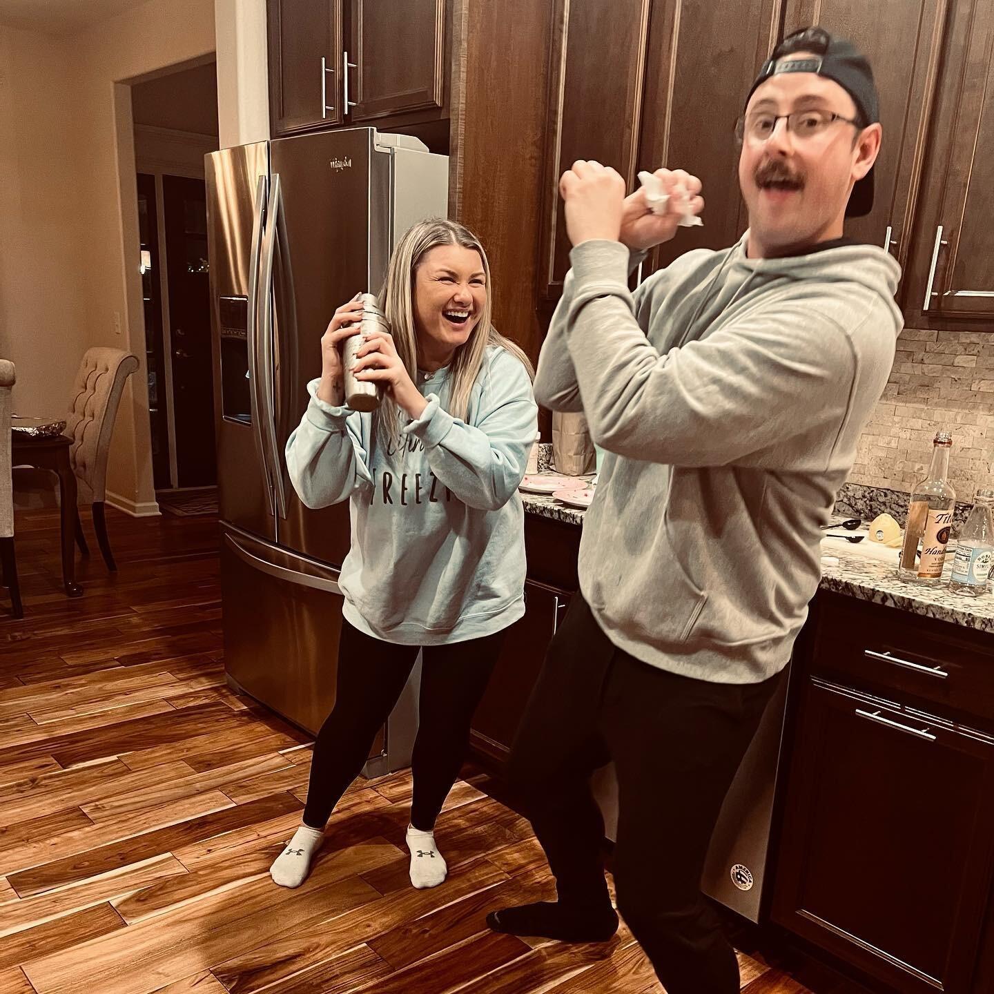 Mixing up our cocktails for our Christmas cocktail competition we do every year. Kev and I really thought we had everyone beat only to take last place! 