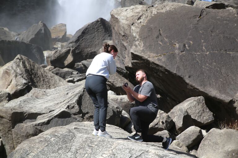 2023 went by in a flash and it was officially 2024! Keagan started planning this engagement since December of 2023... what a sly guy. Brianha had no idea of the engagement coming and it finally happened!! The day was full of adventure and beautiful scenery. Everyone played it off very well. All of our families were there to celebrate the day with us in Yosemite National Park at Twin Falls. After the engagement we drove back and had a yummy dinner of our choice at Mongolian BBQ which is Brianha's families dinner spot since she was little. The best day of our lives and more to come.