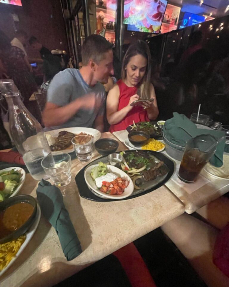 The First Date:  

After a brief period of conversation on the Christian dating app Upward, we met in person at the Rio complex in Gaithersburg, MD.  At this point, I knew no Portuguese and Ariane knew very little English, so we communicated exclusively by translation!  