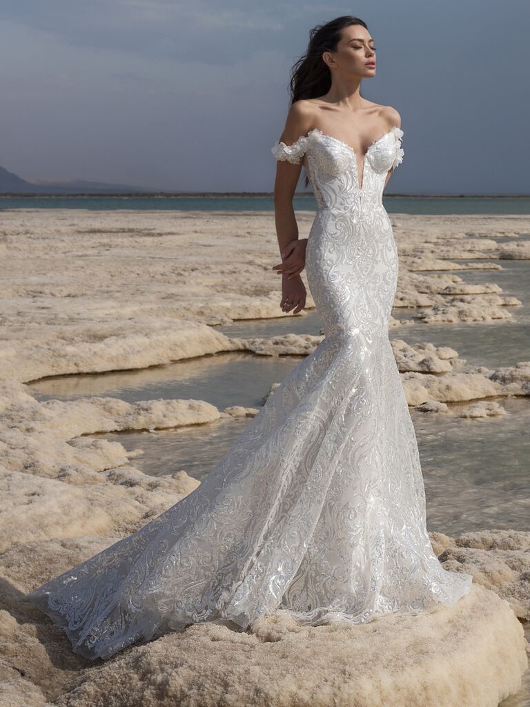 pnina tornai silver runway dress