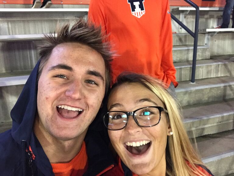Spoiler alert: we would spend the next 4 years in the student section! 