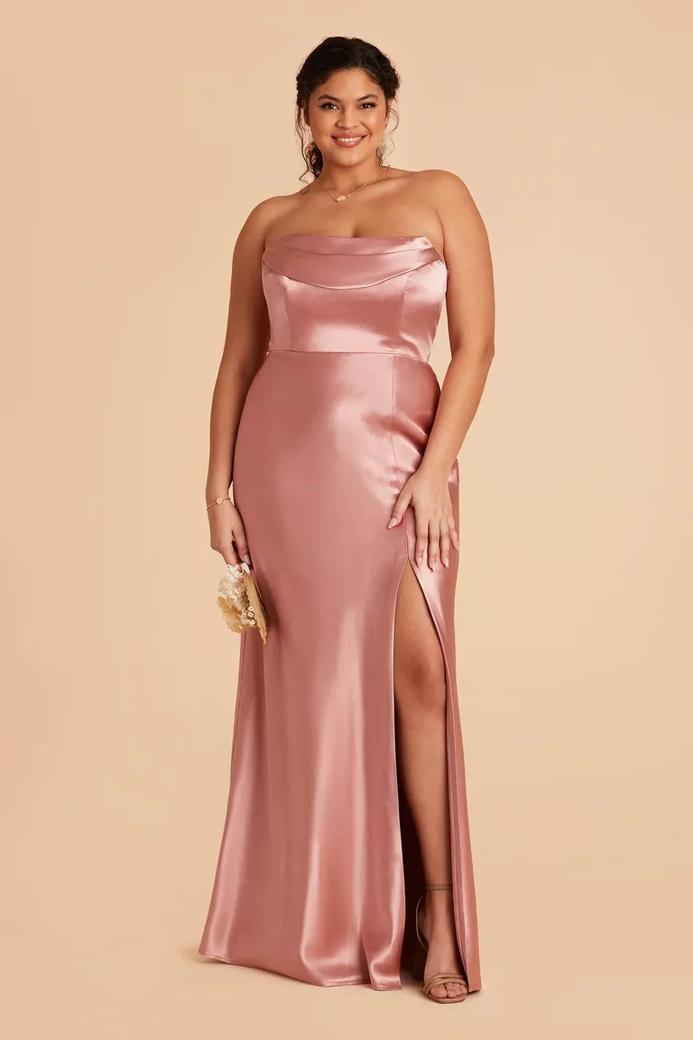 Desert Rose Bridesmaid Dress at Revelry | Satin Fabric by Yard | Made to Order Desert Rose
