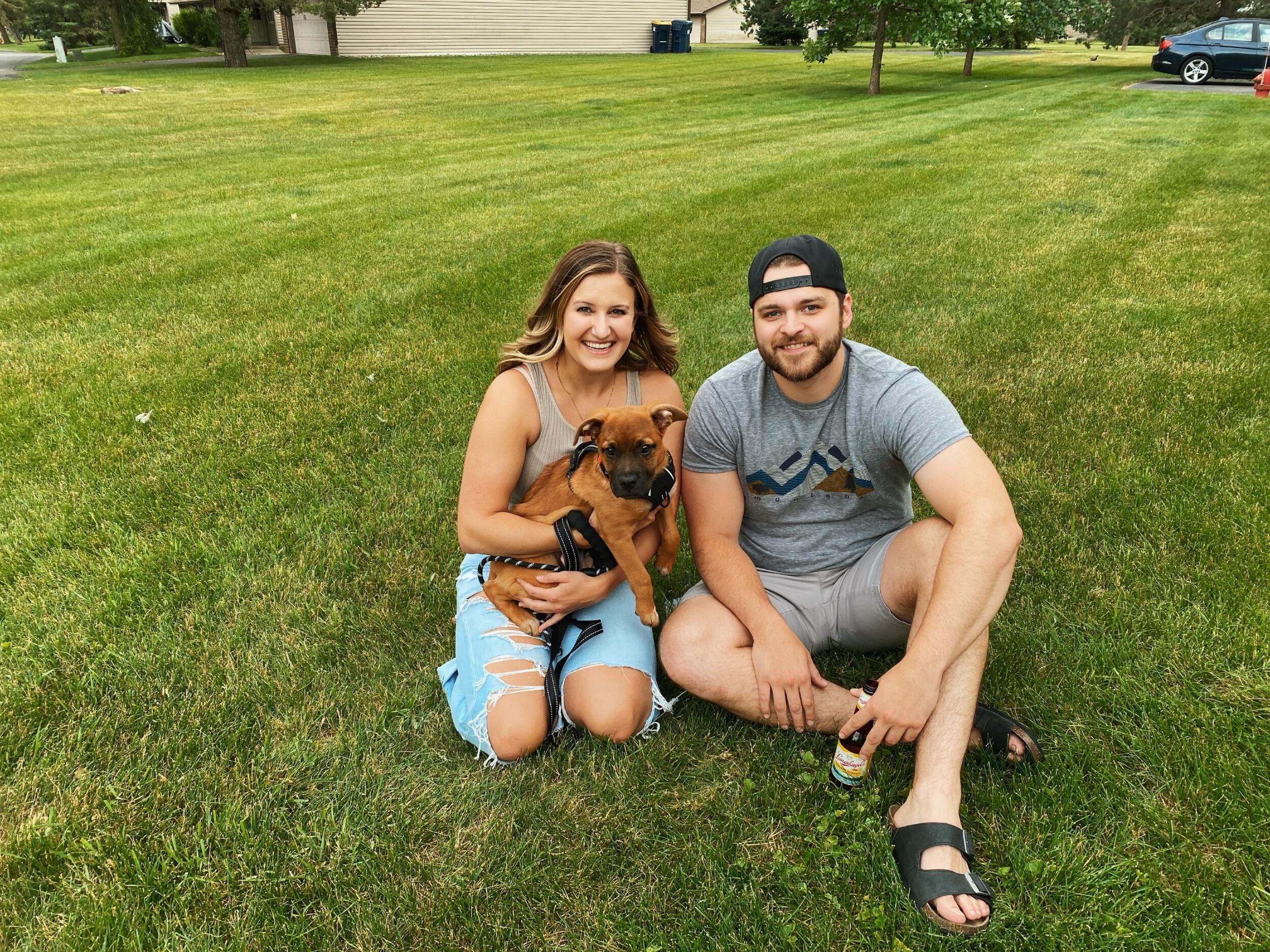 Not long after living in our townhouse we adopted our sweet Sunny girl!! We were both over the moon about her and excited to start our little family 😌