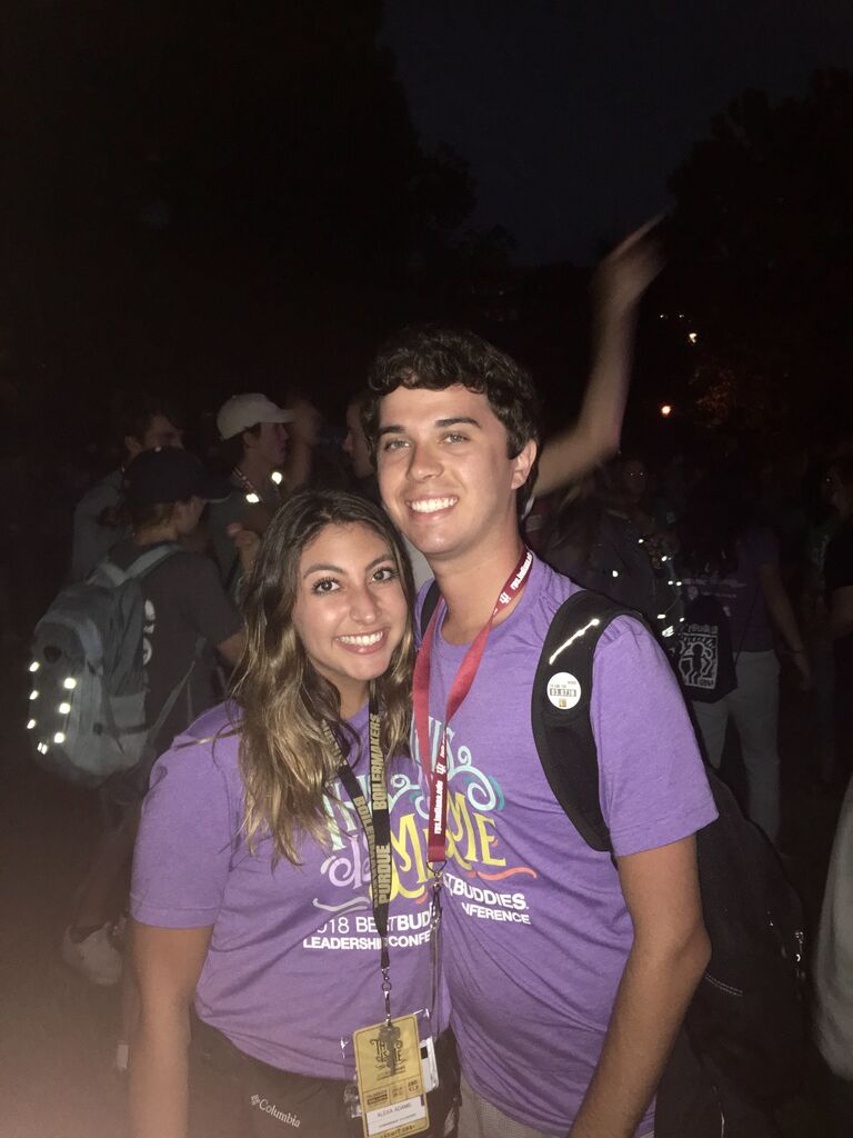 The couple's very first picture together at the Best Buddies Leadership Conference at Indiana University in Bloomington, IN. 

Parker and Alexa volunteered at the annual, 3000+ attendee conference, went on a couple unofficial 'dates,' and stayed up for hours talking and bonding over our similar passions and interests. They quickly grew close over the course of the weekend and have been inseparable ever since. 