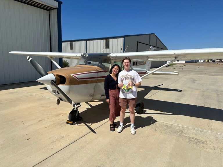 JT and Lucy after JT passed his pilots License! 