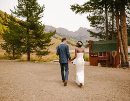 Fall wedding Colorado mountains