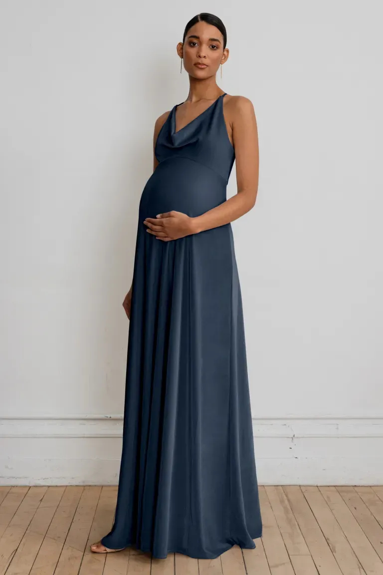 Gray maternity bridesmaid clearance dress