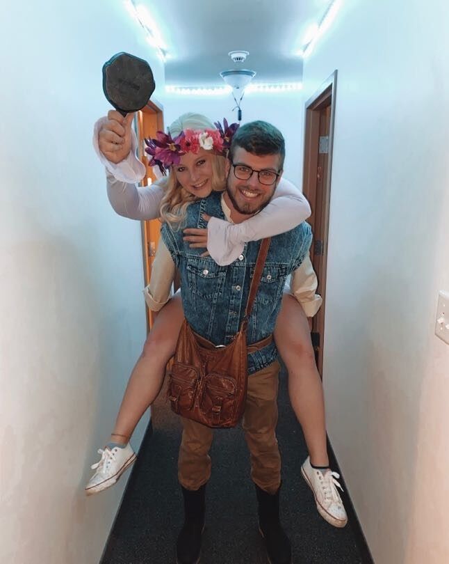 Rapunzel and Flynn Rider.